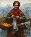 Mujer judía vendiendo naranjas Aleksander Gierymski Realismo Impresionismo